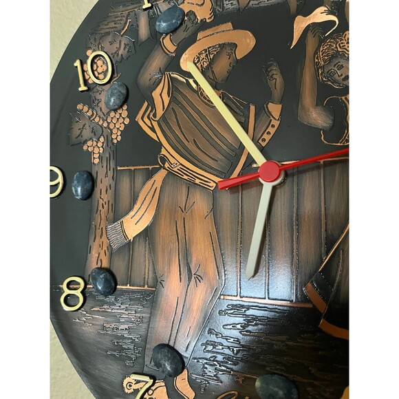 Beautiful Copper Bronze and Lazuli Stone Wall Clock - Picture 3 of 7